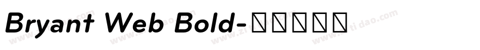 Bryant Web Bold字体转换